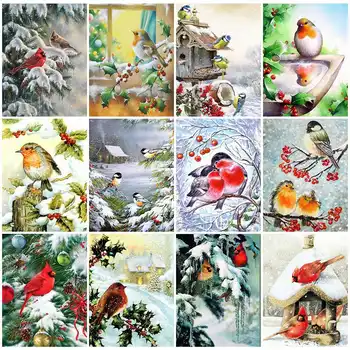 

HUACAN 5d Diamond Painting Full Drill Round Bird Embroidery Diamond Art Cross Stitch Animal Decorations For Home