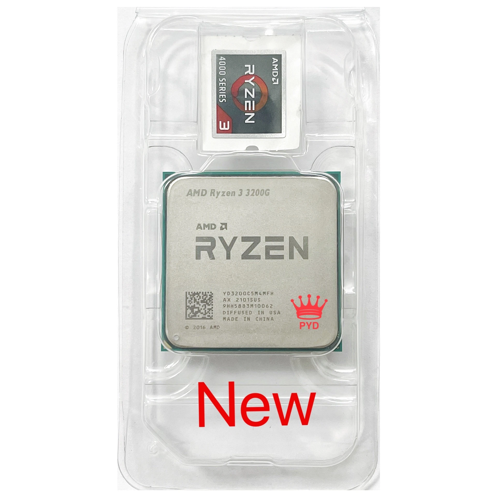 AMD Ryzen 3 3200G R3 3200G 3.6 GHz Quad-Core Quad-Thread 65W CPU Processor L3=4M YD3200C5M4MFH Socket AM4 New without cooler fastest cpu