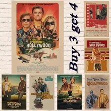 Крафт-плакат из фильма один раз в пору в Голливуде художественные принты винтажные декоративные картины на стену Квентин Тарантино плакат