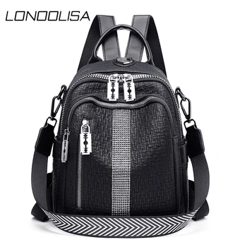 

Casual Women Bagpack 2020 Desiger Handbags High Quality PU Leather Multifunction Backpacks for School Teenagers Girls Sac A Dos