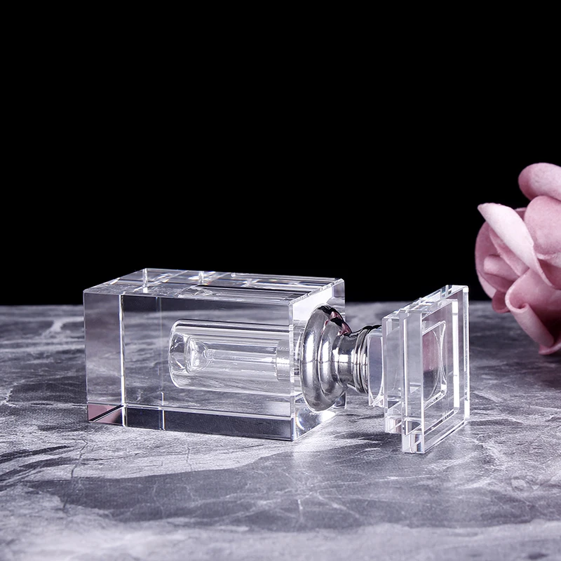 Clear 3ML Crystal Perfume Bottle Empty Mini Refillable Glass Bottle Home Decoration Vintage Essential Oil Gift For Lady
