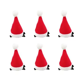 

Xmas Hat Hair Clips Simple Cute Mini Hair Grips Barrettes For Festival Toddlers Girls Christmas Kids