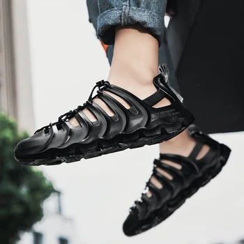 

rubber leather sport summer fashion trekking shoes men sandel korean 2020 sandal beach sandals roman male indoor mens man mens