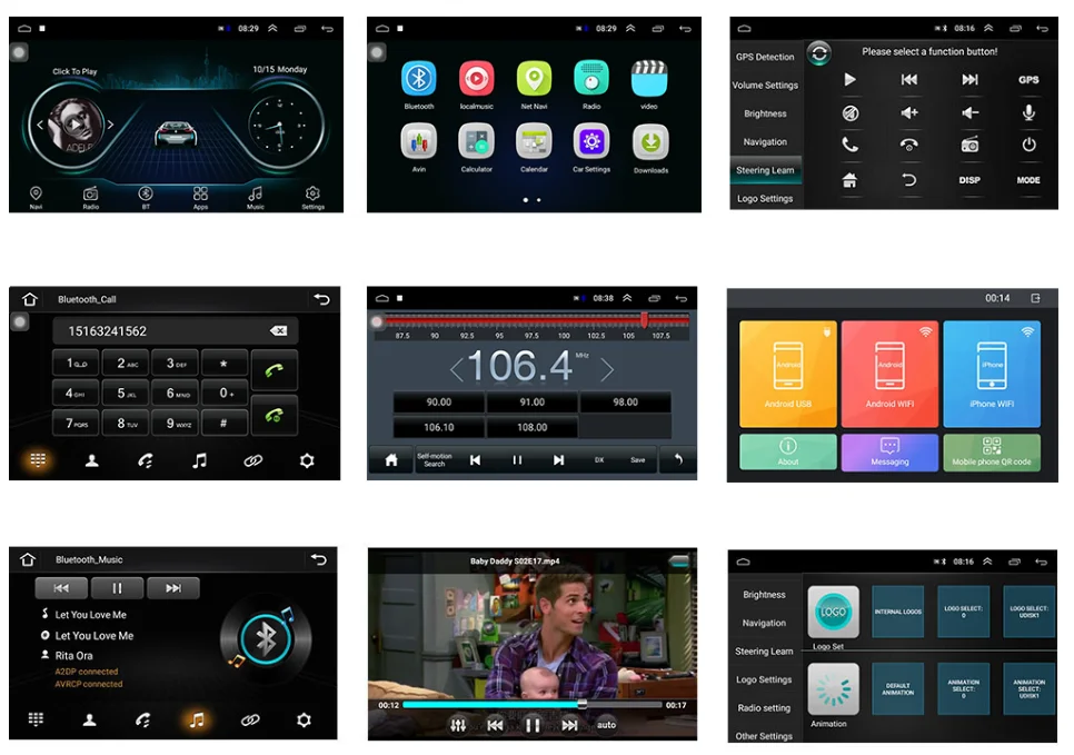 10,1 дюймов Android 8,1 gps навигация автомобильный радио мультимедиа dvd-плеер Bluetooth wifi Зеркало Ссылка Универсальный 2Din Автомагнитола