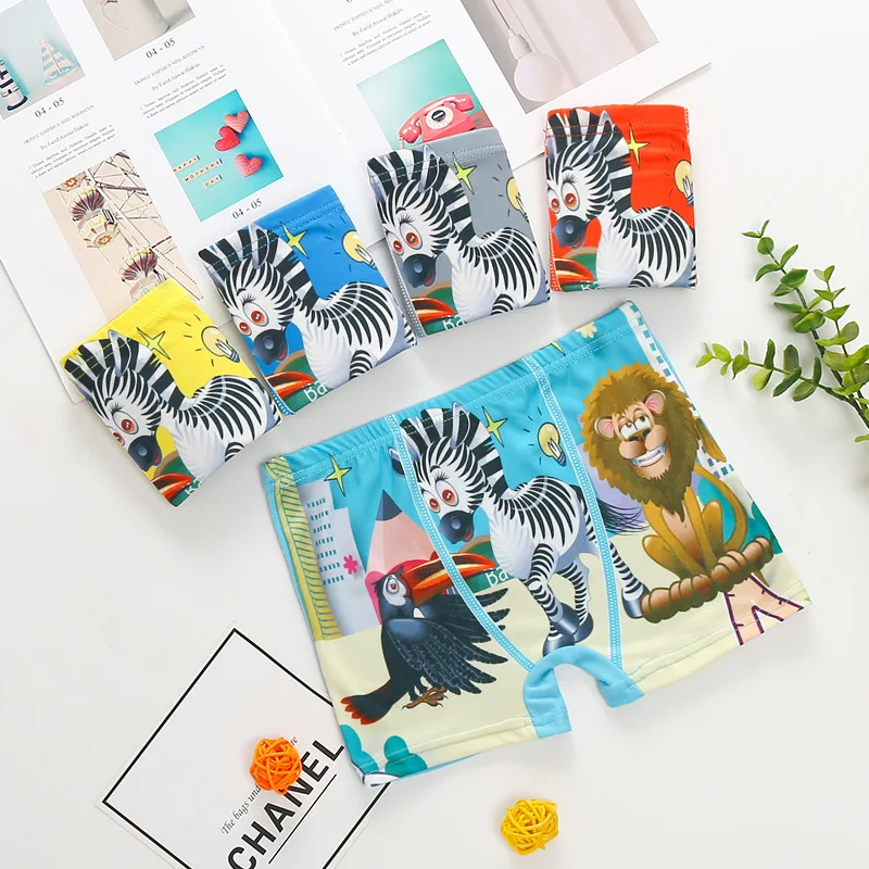 

5pcs/lot Cartoon Boys Underwear Soft Breathable Kids Boxer Baby Panties Kawaii Panty Briefs Underpants for 2-8Yrs