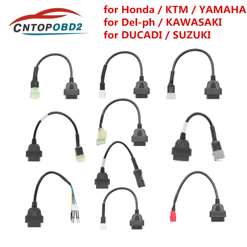Motobike OBD2 Connector Motorcycle YAMAHA 3/4pin Harley HONDA 4/6pin Ducati /kawasaki Moto Extenstion Cable obd2 connector obd2 extension cable obd2 cable