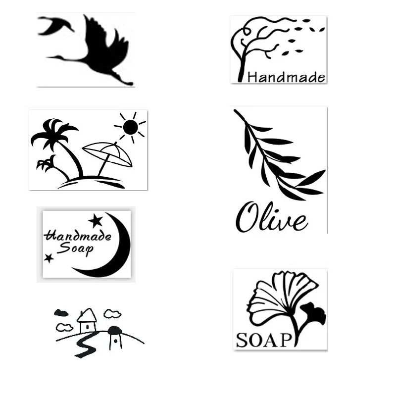 Transparent Handmade Soap Stamp, Plants, Tree, Moon, House, Acrylic Soap Making Chapter, Custom Stamps, Birthday Gift
