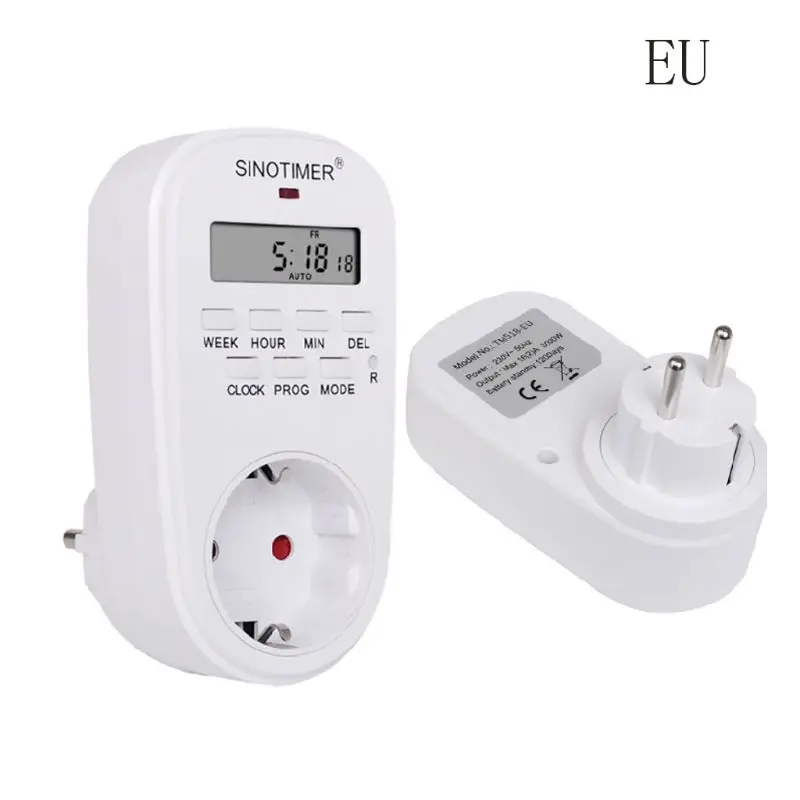 EU PLUG Цифровой Таймер Энергосберегающие часы умная розетка питания ЕС/США/Великобритания вилка - Цвет: EU PLUG