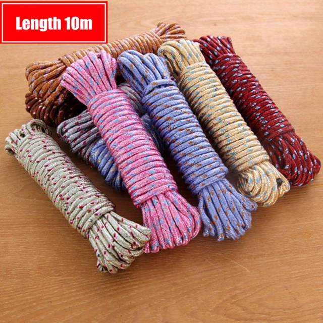 Hosszúság 10M Háztartási Nylon Kötél Beltéri Kültéri Ruhák Paplanja Szárítózsinór Napfényháló Nettó Ponyva Esőálló Kendő Rögzített - Image 2