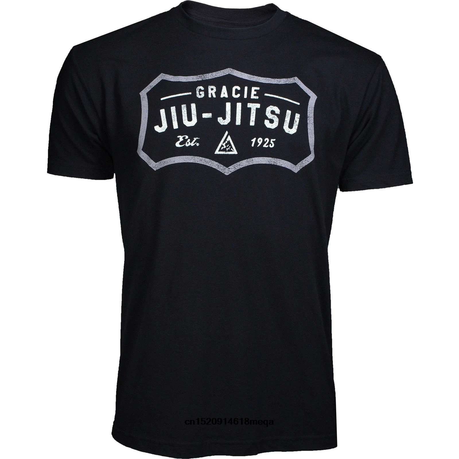 Классическая футболка Gracie Jiu-Jitsu 1925 Мужская с круглым вырезом и короткими