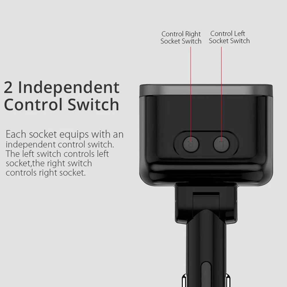 Двойной USB адаптер питания Универсальный Регулируемый разделитель Мини Авто Многофункциональный DC 12-24 в разъем прикуривателя Зарядное устройство