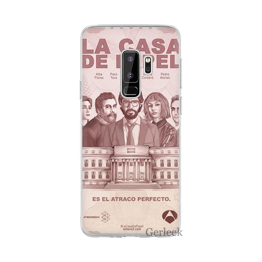 Чехол для телефона из термополиуретана для samsung A5 A6 A7 A8 A9 A10 A20 A30 A40 A50 A60 A70 крышка деньги Heist дом Бумага