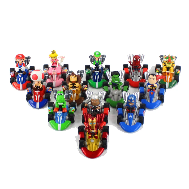 Super Mario Bros Figuren 13 см Luigi Dinosaurussen Donkey Kong Bowser Kart, детские игрушки для Jongens