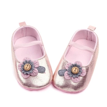 

2020 Sun Flower Baby Shoes Soft Sole Baby Girl Shoes Anti-Slip First Walker Princess Baby Shoes