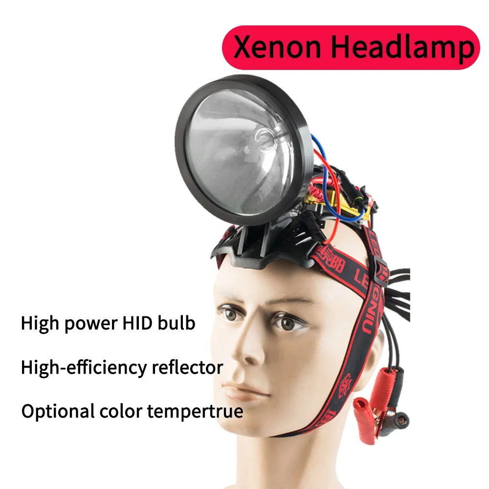 

Xenon Headlamp HID Spotlight High Power Headlight Super Bright 12V Searchlight Motorcycle Head Light Hunt Camping Flashlight