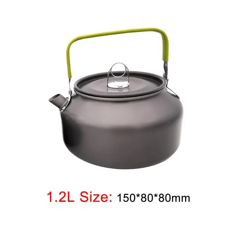 1.2L Портативный Открытый чайник, бутылка для воды, кухонная посуда, походный чайник, горшок, коррозионная стойкость, жесткое окисление, обработка для приготовления пищи в походе - Цвет: 1.2L