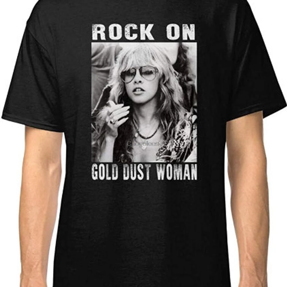 Футболка для мужчин и женщин Rock On Gold Dust Women Stevie Nicks | Мужская одежда