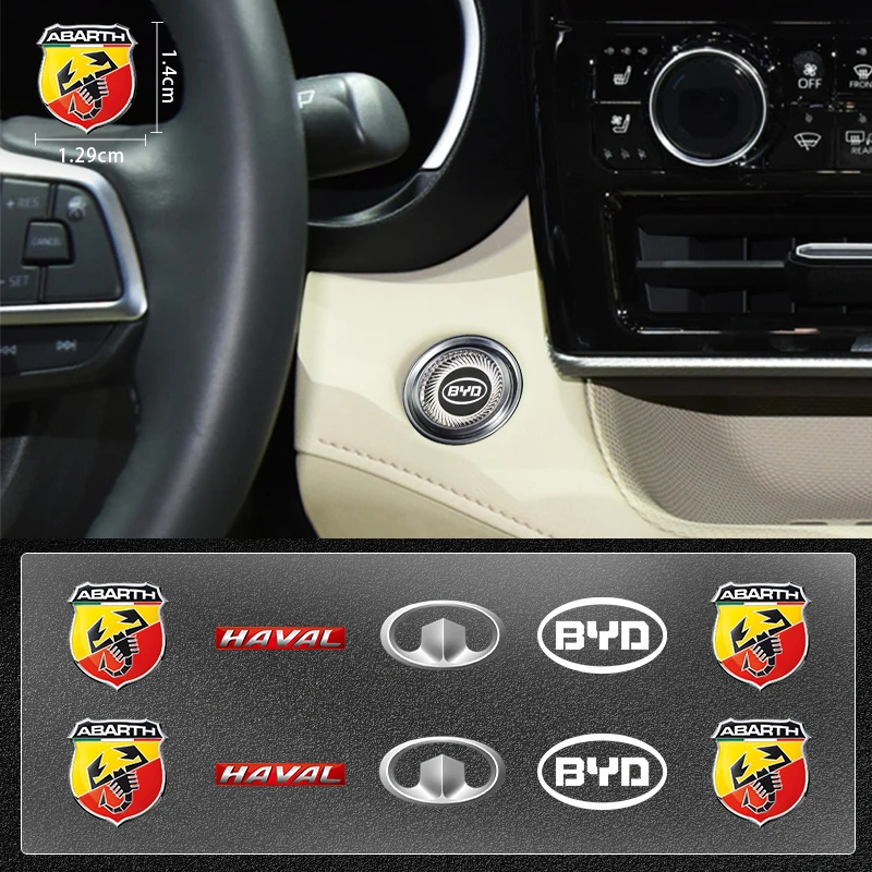 Автомобильный значок аксессуары кнопка запуска и остановки двигателя наклейка