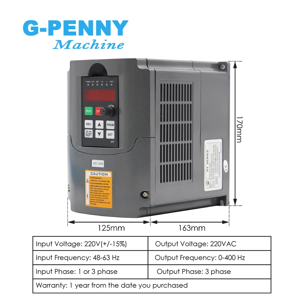 G-Penny  ɵ, ÷  2.2kw HY ι VFD    , 220v, 380v, ER25, 4  