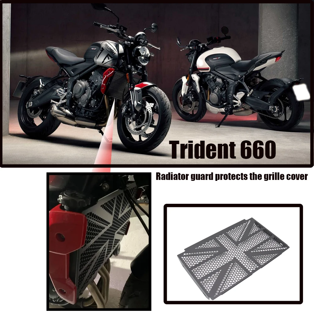 2021 Per Trident 660 Trident 660 Indietro Nuovo Coperchio Griglia Protezione Radiatore Moto