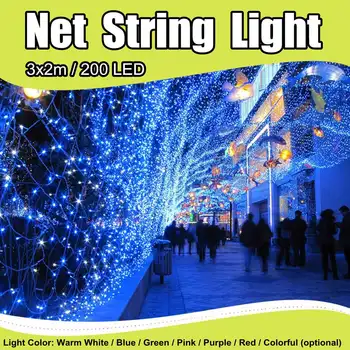 

3*2M LED Net Light LED Net Mesh Fairy String Light Garland Window Curtain Christmas Fairy Light Wedding Party Holiday Light 220V
