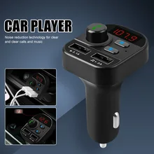 

Car Hands-free Bluetooth 5.0 FM Transmitter Car Kit MP3 Modulator Player Wireless Handsfree Audio Receiver Dual USB Fast Charger
