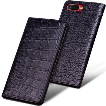 

High-end full grain genuine leather magnetic holder case for OPPO RX17 Neo/OPPO RX17 Pro/OPPO R15X flip phone cover stand capa