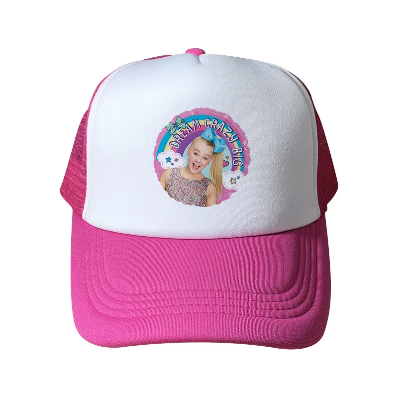 01 JOJO Siwa, кепка, детская, для подростков, летняя, солнцезащитная Кепка, бейсбольная, Snapback, хип-хоп кепка, для детей, для девочек, для вечеринки на день рождения, кепка, подарок - Цвет: 01