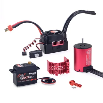 

SURPASS HOBBY KK 3650 Brushless Motor 3100KV 45A Brushless ESC 6KG Metal Gear Servo For 1/10 RC Car