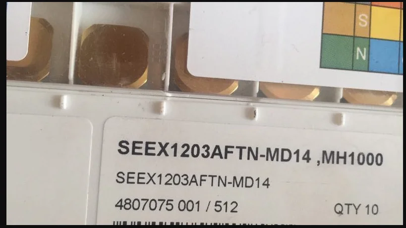 10 шт. твердосплавная вставка SEEX1203AFTN-MD14, MH1000