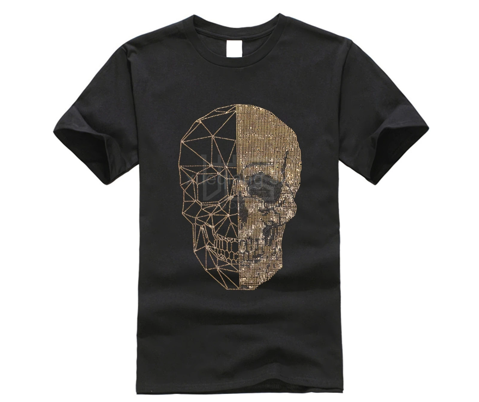 

Summer-Top-Mens-Skulls-Rhinestones-T-Shirts-Modal-Cotton-O-Neck-Short-Sleeve-Slim-Tee-Shirt T shirt