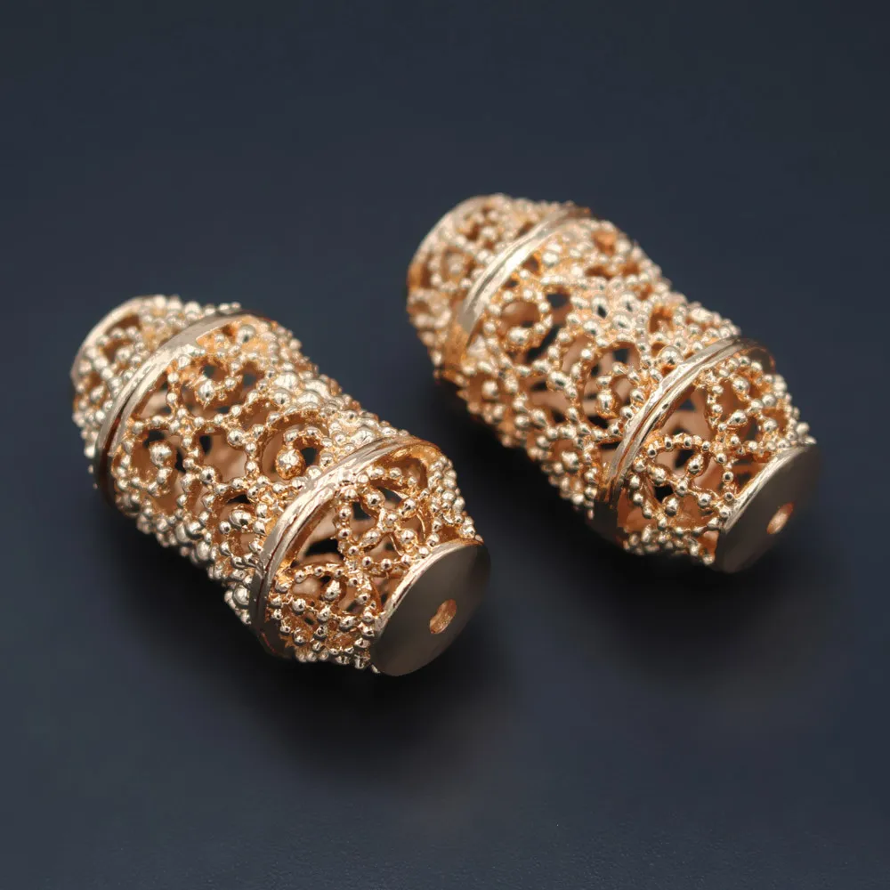 

10pcs Hollow Metal Spacer Beads Indian African Beads Charms DIY Findings Accessories for Men Women Wedding Jewelry Set Designs