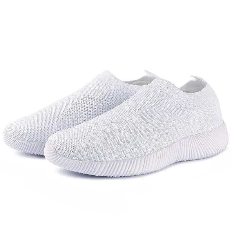 Flat Shoes Women Sock Sneakers Fashion Ladies Slip on Loafers Spring Vulcanize Shoes Female Air Mesh Sneakers Tenis Feminino