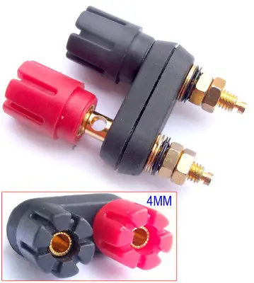 DHL/EMS 100 шт Золотой двойной домофон для 4 мм разъем типа "банан" Amplifier-A8 питания