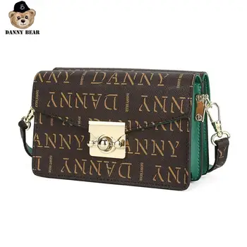 

Danny Bear Letter Series Women Daily Causal Handbag Crossbody Bag For Women Coffee Green Small Square Bag DTB9916022