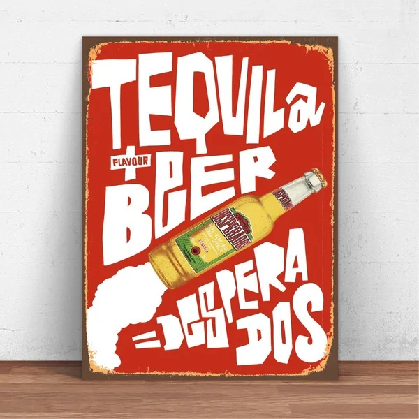 Letreros De Lata De Metal Para Decoraciion De Pared, Cartel De Cerveza, Bar, Pub, Cueva, Vintage, Desperados