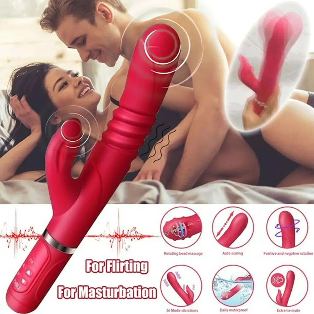 Афродизиа 36 скоростной мультискоростной вибратор фаллоимитатор с кроликом