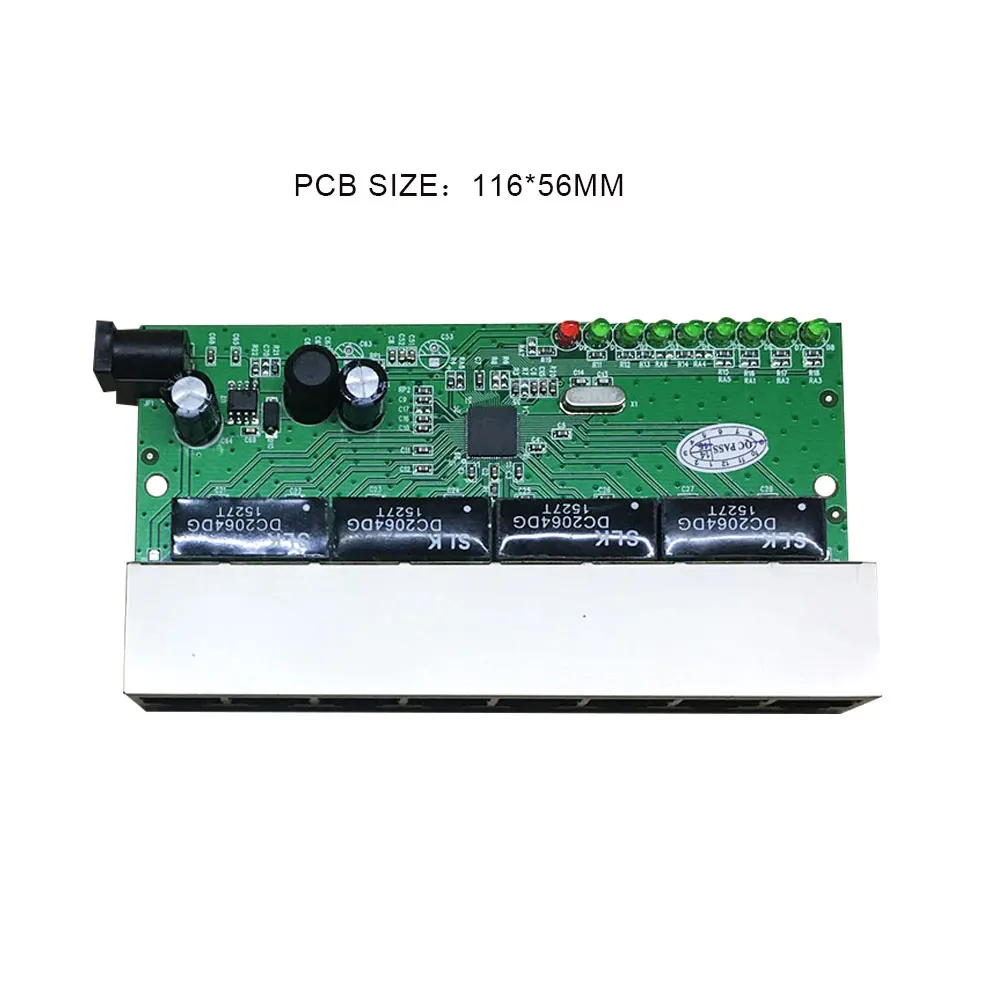 E1 RJ45 with Модуль переключателя Ethernet, плата PCBA, 8 шт., порт питания, сеть, быстрый заводской производитель, Oem переключатель, сделано в Китае, поставщик Шэньчжэнь - Цвет: E1 RJ45 with