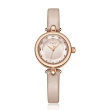 Julius watch Art Leather Watch Band Pearl Watch For Woman High Quality Japan Quart Ladies Watch Pink Rose Gold Tone Hour JA-1080