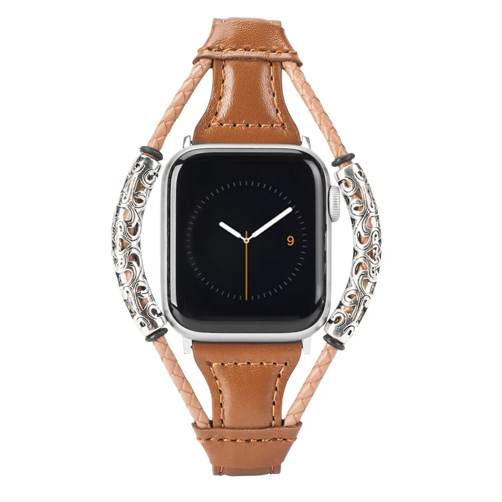 Старинный ремешок для Apple Watch Band кожаный 38 мм 44 мм 40 мм 42 мм сменный ремешок из натуральной кожи для iwatch 5/4/3/2/1