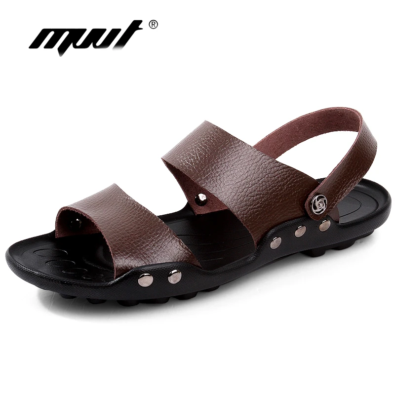 flat leather slippers