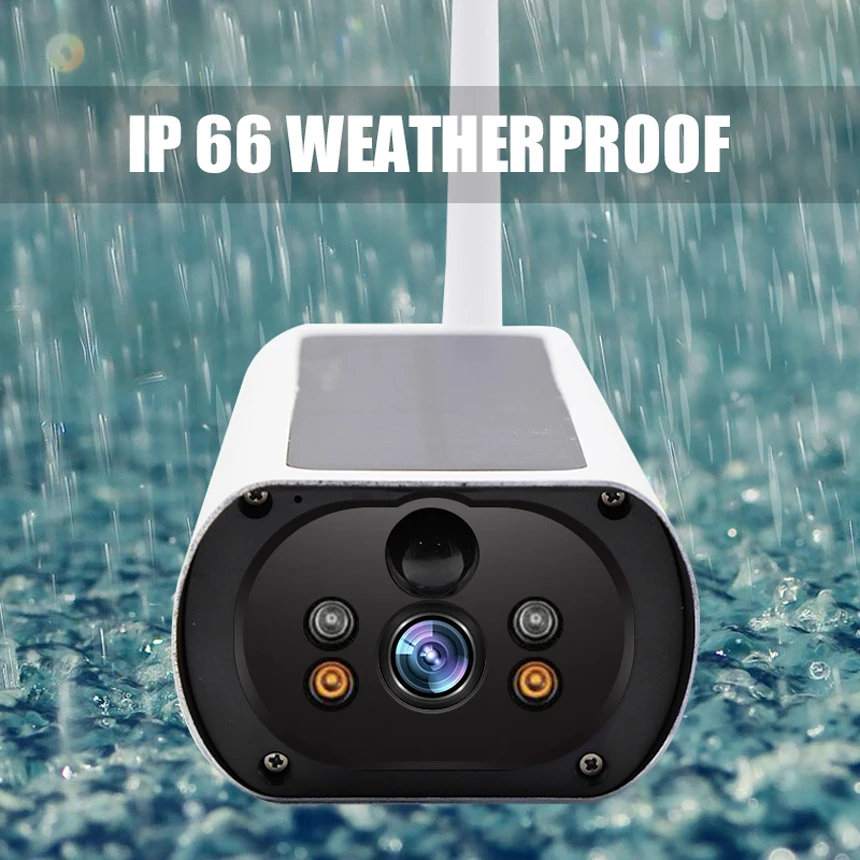 Водонепроницаемая IP камера Hebeiros 4G LTE FDD GSM с солнечной батареей 1080P|Камеры
