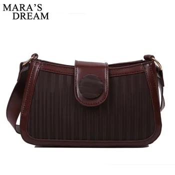 

Mara's Dream 2020 New Solid Color Fashion Autumn Ladies Small Bag Simple Messenger Bag Wild Striped Shoulder Bag