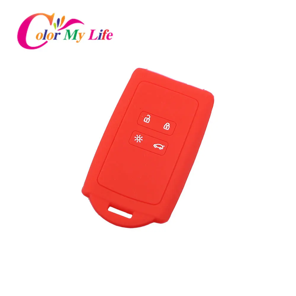 Чехол брелок Color My Life для Renault Koleos Kadjar Megane Talisman Captur Espace Clio 2017 2020|silicone key fob cover|silicone