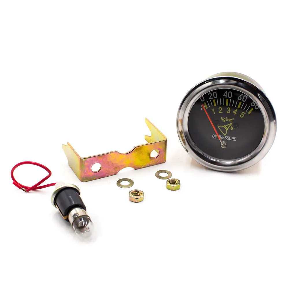 

2" 52mm 12V Universal Auto Car Oil Pressure Gauge 0-80Bar Oil Press Gauge LED Meter with Sensor For 12V Racing Gauge