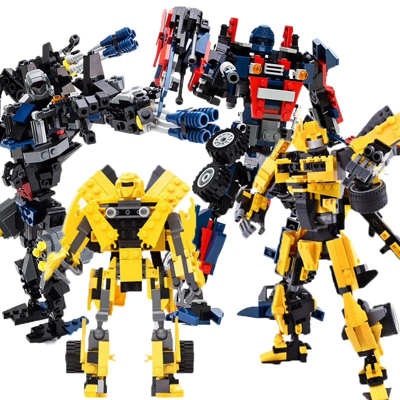 

GUDI New 2-in-1 legoinglys Transformation Serie Building Blocks Robot Car Truck Model Deformation Educational toys for children