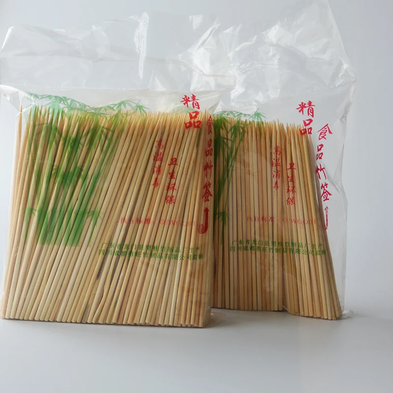 350PCS Short Bamboo Skewers Wooden Barbecue Kebabs Fruit Chocolate Fountain Bars Party Buffet Edible Sticks Can Be Carbonized