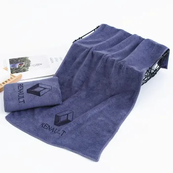 

35*75CM Car Sticker Wash Microfiber Towel Car Cleaning For Renault 2 Button Clio Scenic Megane Duster Sandero Captu Car Styling