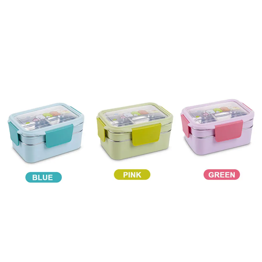 

Lunch Box Cutlery Food Container School Double-Layer 304 Stainless Steel Portable Elegant Travel Insulation Camping Students