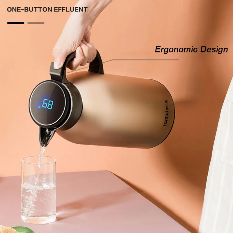 Smart Touch термос бутылка большой емкости с цифровым дисплеем согревающий чайник из нержавеющей стали Изолированная чашка Вакуумная бутылка, лидер продаж